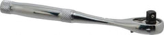 Proto - 1/4" Drive Pear Head Ratchet - Chrome Finish, 5-3/4" OAL, 45 Gear Teeth, Full Polished Handle, Standard Head - Industrial Tool & Supply