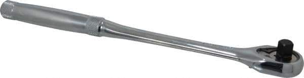 Proto - 3/8" Drive Pear Head Ratchet - Chrome Finish, 11" OAL, 45 Gear Teeth, Long Full Polished Handle, Standard Head - Industrial Tool & Supply