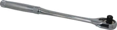 Proto - 3/8" Drive Pear Head Ratchet - Chrome Finish, 11" OAL, 45 Gear Teeth, Long Full Polished Handle, Standard Head - Industrial Tool & Supply