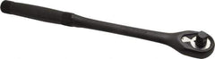 Proto - 3/8" Drive Pear Head Standard Ratchet - Black Oxide Finish, 11" OAL, 45 Gear Teeth, Long Knurled Handle, Standard Head - Industrial Tool & Supply