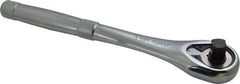 Proto - 1/2" Drive Pear Head Ratchet - Chrome Finish, 10-1/2" OAL, 45 Gear Teeth, Standard Full Polish Handle, Standard Head - Industrial Tool & Supply