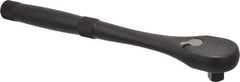 Proto - 1/2" Drive Pear Head Standard Ratchet - Black Oxide Finish, 10-1/2" OAL, 45 Gear Teeth, Standard Knurled Handle, Standard Head - Industrial Tool & Supply