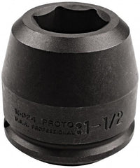 Proto - 1-1/2" Drive 1-9/16" Standard Impact Socket - 6 Points, 5-3/4" OAL - Industrial Tool & Supply
