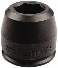 Proto - 1-1/2" Drive 1-3/4" Standard Impact Socket - 6 Points, 5-3/4" OAL - Industrial Tool & Supply