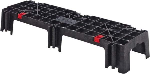 Quantum Storage - 625 Lb Capacity, Black Dunnage Rack - 40" Wide x 6" High x 12" Deep, HDPE - Industrial Tool & Supply