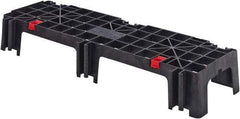Quantum Storage - 625 Lb Capacity, Black Dunnage Rack - 40" Wide x 6" High x 12" Deep, HDPE - Industrial Tool & Supply