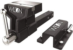Wilton - 6" Jaw Width x 5-3/4" Jaw Opening Capacity, 5" Throat Depth, Bench & Pipe Combination Vise - 3/4 to 3" Pipe Capacity, Stationary Base, Bolt Down Attachment, Ductile Iron - Industrial Tool & Supply