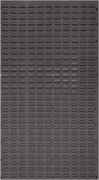 Quantum Storage - 36" Wide x 61" High, Gray Louvered Bin Panel - Use with Stack and Hang Bins - Industrial Tool & Supply