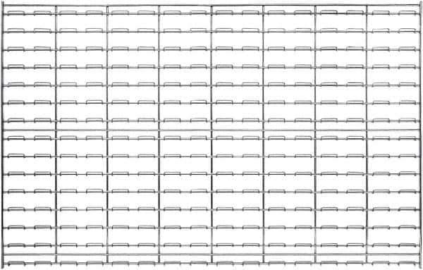 Quantum Storage - 48" Wide x 30" High, Chrome Louvered Bin Panel - Use with Stack and Hang Bins - Industrial Tool & Supply