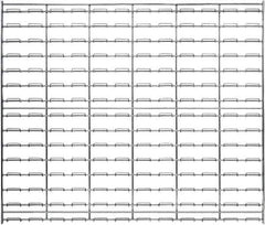 Quantum Storage - 36" Wide x 30" High, Chrome Louvered Bin Panel - Use with Stack and Hang Bins - Industrial Tool & Supply