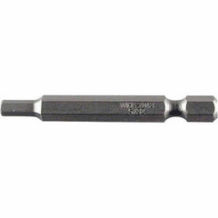 Wiha - 0.218" Power Bit - 1/4" Drive, 2" OAL - Industrial Tool & Supply