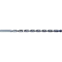 Guhring - 5/16" 135° Parabolic Flute Solid Carbide Screw Machine Drill Bit - TiAlN Finish, Right Hand Cut, 343mm Flute Length, 383mm OAL, Straight Shank, Through Coolant - Industrial Tool & Supply