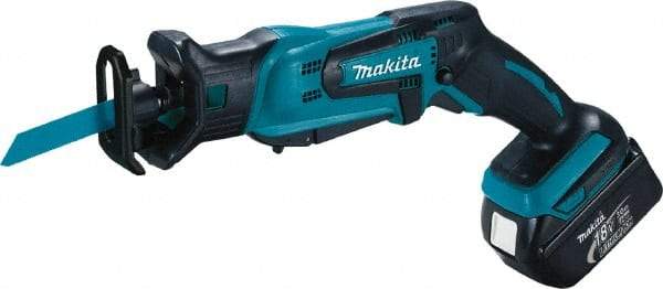 Makita - 18V, 0 to 3,000 SPM, Cordless Reciprocating Saw - 1/2" Stroke Length, 16" Saw Length, 2 Lithium-Ion Batteries Included - Industrial Tool & Supply
