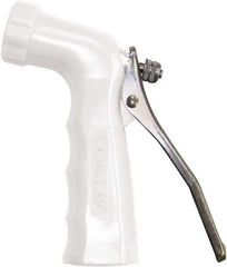 SANI-LAV - 3/4" Pipe, Insulated, Grade 3 Zinc Adjustable Spray Pattern Nozzle - White, 3/4 GHT Connection, 6.5 Gal per min at 100 psi, 3/4 GHT, 3/4" Orifice Diam, For Use With Water - Industrial Tool & Supply