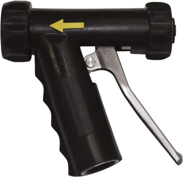 SANI-LAV - 3/4" Pipe, Insulated, Grade 304 Stainless Steel Adjustable Spray Pattern Nozzle - Black, 3/4 GHT Connection, 7 Gal per min at 100 psi, 3/4 GHT, 3/4" Orifice Diam, For Use With Water - Industrial Tool & Supply