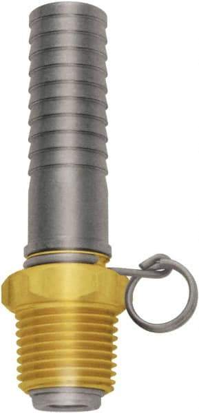 SANI-LAV - 3/4 GHT Thread Hose Barb x Male Swivel GHT Connector - 3/4" ID Hose x 0.8" OD Hose, Brass - Industrial Tool & Supply