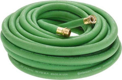 Continental ContiTech - 50' Long Garden Hose - 5/8" Diam, 3/4 GHT, Rubber, 100 psi, Green - Industrial Tool & Supply