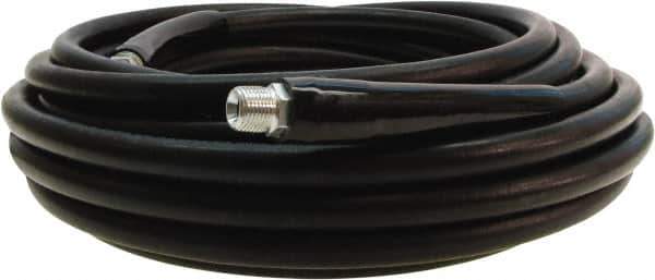 Continental ContiTech - 30' Long, 3/8 Male Rigid x Male Swivel, -20 to 250°F, Nitrile High Temp & High Pressure Hose - 3/8" ID x 0.69" OD, Black, 4,000 Max psi - Industrial Tool & Supply