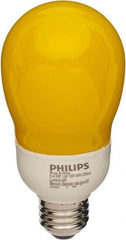 Philips - 14 Watt Fluorescent Residential/Office Medium Screw Lamp - 2,700°K Color Temp, 600 Lumens, 120 Volts, A19, 8,000 hr Avg Life - Industrial Tool & Supply