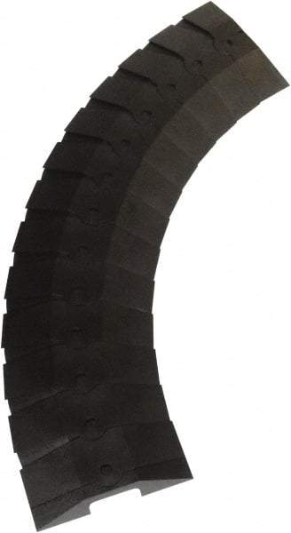 UltraTech - 1 Channel, 3 Ft Long, 3/4" Max Compatible Cable Diam, Black ABS On Floor Cable Cover - 9-3/4" Overall Width x 1-3/8" Overall Height, 3" Channel Width x 3/4" Channel Height - Industrial Tool & Supply