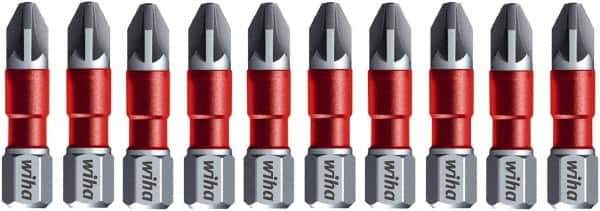 Wiha - PZ.1 Phillips Screwdriver Bit - 1/4" Drive, 1-9/64" OAL - Industrial Tool & Supply