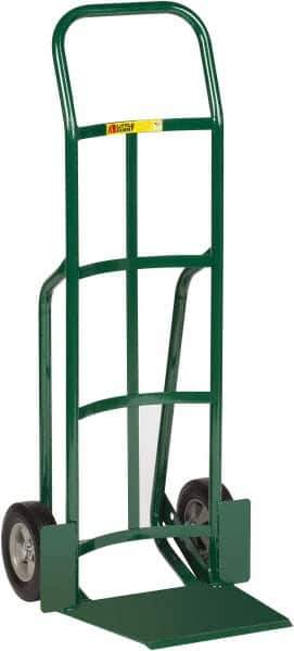 Little Giant - 800 Lb Capacity 49" OAH Hand Truck - 13-1/2 x 16" Base Plate, Dual Handle, Steel, Solid Rubber Wheels - Industrial Tool & Supply
