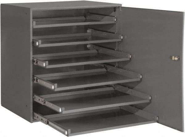 Durham - 6 Drawer, Small Parts Slide Rack Cabinet - 22" Deep x 23" Wide x 17" High - Industrial Tool & Supply