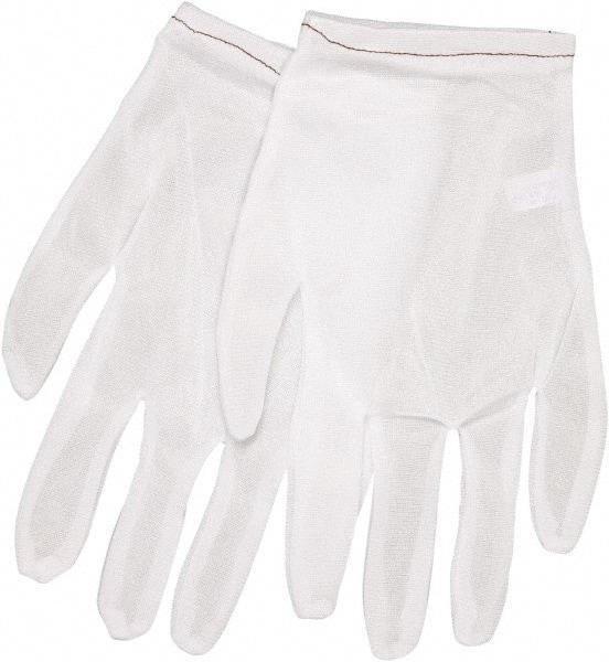 MCR Safety - Size M (8) Nylon General Protection Work Gloves - For Inspection, Uncoated, Slip-On Cuff, Full Fingered, White, Ambidextrous - Industrial Tool & Supply