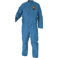 KleenGuard - Size M SMS General Purpose Coveralls - Blue, Zipper Closure, Open Cuffs, Open Ankles - Industrial Tool & Supply