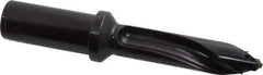Allied Machine and Engineering - Series 20, 20 to 21.99mm Diam, 1" Diam Straight Shank with Flange, Straight Flute Spade Drill - 2-17/64" Max Depth, 3-61/64" Body Length, 6-15/64" OAL, Standard Length, Through Coolant - Industrial Tool & Supply