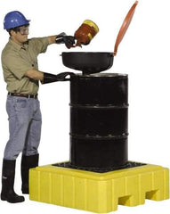 UltraTech - 62 Gal Sump, 800 Lb Capacity, 1 Drum, Polyethylene Spill Deck or Pallet - 40" Long x 40" Wide x 12" High, Liftable Fork, Drain Included, Low Profile, 1 Tank Drum Configuration - Industrial Tool & Supply