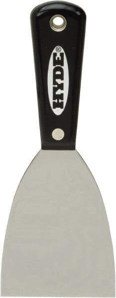 Hyde Tools - Flexible High Carbon Steel 1-Edge Scraper - 3" Blade Width, Nylon Handle - Industrial Tool & Supply