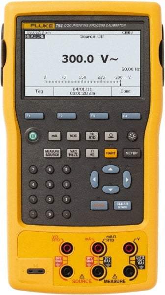 Fluke - 100 mA Measure, 22 mA Source, 10,000 Ohm, 50 kHz Calibrator - 300 VAC, 300 VDC, 3 Year Warranty - Industrial Tool & Supply