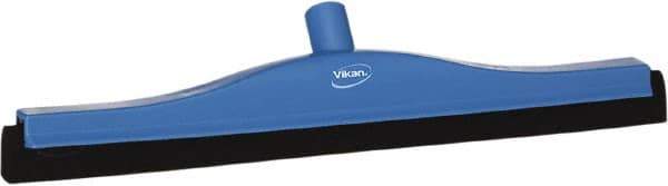 Vikan - 20" Foam Rubber Blade Bench Squeegee - Double Edge, Blue, Plastic Holder - Industrial Tool & Supply
