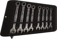 Wera - 8 Piece, 5/16" to 3/4", Combination Wrench Set - Inch Measurement Standard, Chrome Vanadium Finish, Comes in Canvas Tool Holster - Industrial Tool & Supply