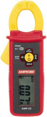 Amprobe - AMP-25, CAT III, Digital True RMS Clamp Meter with 0.9843" Clamp On Jaws - 300 AC/DC Amps, Measures Current - Industrial Tool & Supply