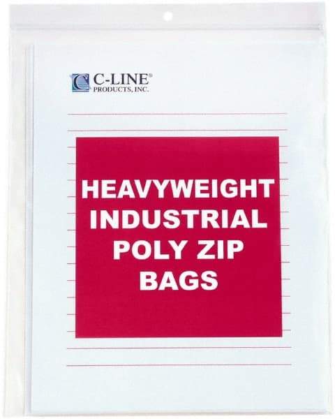 C-LINE - 1-1/2" Long x 14" Wide x 10-1/4" High, 0.004 mil Thick, Self Seal Antistatic Poly Bag - Clear, Heavyweight Grade - Industrial Tool & Supply