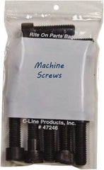 C-LINE - 4-3/4" Long x 9" Wide x 8-7/8" High, 0.002 mil Thick, Self Seal Antistatic Poly Bag - Clear & White - Industrial Tool & Supply