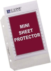 C-LINE - 50 Piece Clear Sheet Protectors-Envelopes - 8.719" High x 6-3/8" Wide - Industrial Tool & Supply