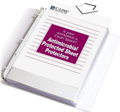 C-LINE - 100 Piece Clear Sheet Protectors-Ring Binder - 11.188" High x 9.172" Wide - Industrial Tool & Supply