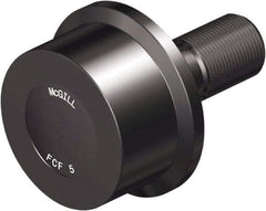 McGill - 5" Roller Diam x 3" Width, 2" Stud Diam x 4-1/2" Length, Flanged Load Roller - Steel, 2-1/2" Thread Length, 2-12 Thread, 7-1/2" OAL, 35,800 Lb Dynamic Cap, 40,000 Lb Static Cap - Industrial Tool & Supply