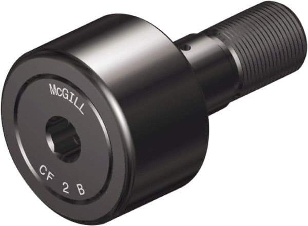 McGill - 3" Roller Diam x 1-3/4" Width, 1-1/4" Stud Diam x 2-1/2" Length, Stud Cam Follower with Hex - Steel, 1-1/4" Thread Length, 1-1/4-12 Thread, 4.28" OAL, 15,720 Lb Dynamic Cap, 24,910 Lb Static Cap - Industrial Tool & Supply