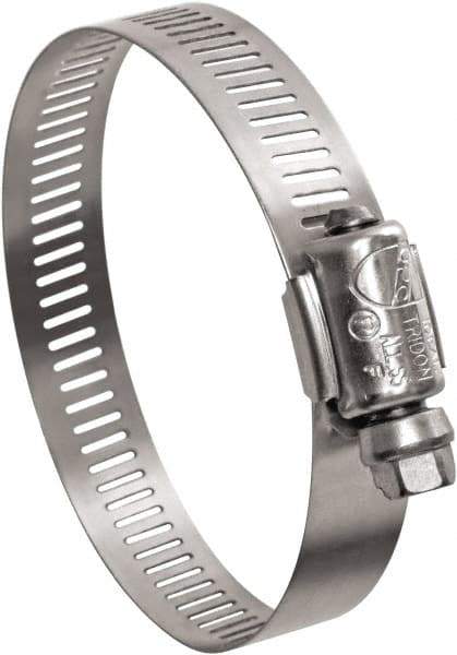 IDEAL TRIDON - SAE Size 24, 1 to 2" Diam, Stainless Steel Worm Drive Clamp - 1/2" Wide, Material Grade 201, Series Contractor - Industrial Tool & Supply