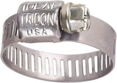 IDEAL TRIDON - SAE Size 4, 5/16 to 5/8" Diam, Stainless Steel Worm Drive Clamp - 5/16" Wide, Material Grade 301, Series Contractor - Industrial Tool & Supply