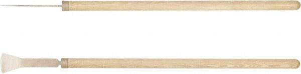 Ampco - Stiff Aluminum Bronze Alloy 1-Edge Scraper - 3" Blade Width x 8" Blade Length, Straight Handle - Industrial Tool & Supply