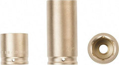 Ampco - 3/4" Drive 2-1/4" Standard Nonsparking Impact Socket - 6 Points - Industrial Tool & Supply