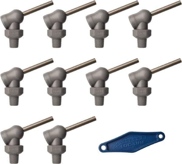 Loc-Line - 1/8" Hose Inside Diam x 5/32" Nozzle Diam, High-Pressure Coolant Hose Nozzle - NPT, for Use with Loc-Line Modular Hose System, 10 Pieces - Industrial Tool & Supply