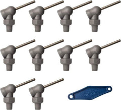 Loc-Line - 1/8" Hose Inside Diam, High-Pressure Coolant Hose Nozzle - NPT, for Use with Loc-Line Modular Hose System, 10 Pieces - Industrial Tool & Supply