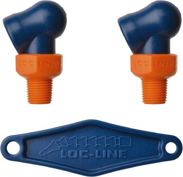 Loc-Line - 1/8" Hose Inside Diam, High-Pressure Coolant Hose Nozzle - NPT, for Use with Loc-Line Modular Hose System, 2 Pieces - Industrial Tool & Supply
