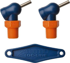 Loc-Line - 1/4" Hose Inside Diam, High-Pressure Coolant Hose Nozzle - NPT, for Use with Loc-Line Modular Hose System, 2 Pieces - Industrial Tool & Supply